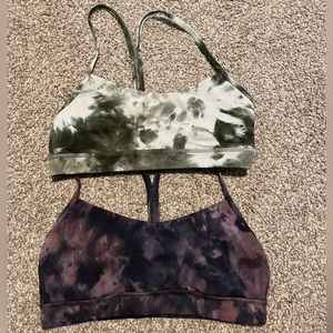 Lululemon flow y sports bra size 6 diamond dye